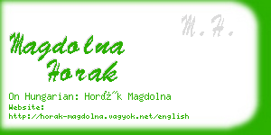 magdolna horak business card